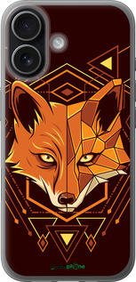 Силиконовый чехол Лиса геометрия для Apple iPhone 17 - 5607u-4031 изображение 