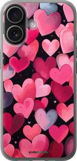 Силиконовый чехол Сердечки 4 для Apple iPhone 17 - 5662u-4031 изображение 