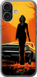 Силиконовый чехол Чехол для телефона Девушка возле автомобиля для Apple iPhone 17 - 5946u-4031 изображение 