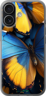 Силиконовый чехол Желто-голубые бабочки для Apple iPhone 17 - 6046u-4031 изображение 