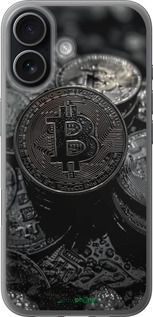 Силиконовый чехол Black Bitcoin для Apple iPhone 17 - 6090u-4031 изображение 