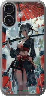 Силиконовый чехол Гейша-воин для Apple iPhone 17 - 6124u-4031 изображение 