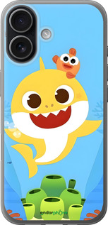 Силиконовый чехол Бейби Шарк для Apple iPhone 17 - 6303u-4031 изображение 