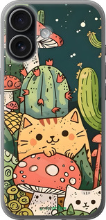 Силиконовый чехол Коты грибы для Apple iPhone 17 - 6321u-4031 изображение 