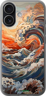 Силиконовый чехол Арт волны для Apple iPhone 17 - 6324u-4031 изображение 