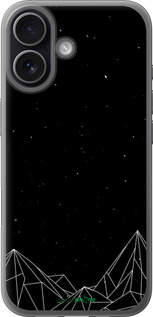 Силиконовый чехол Черно белые абстрактные горы для Apple iPhone 17 - 6437u-4031 изображение 