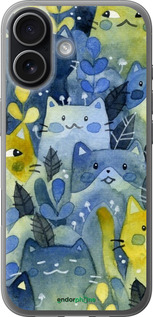 Силиконовый чехол С изображением кошачьего леса для Apple iPhone 17 - 6447u-4031 изображение 