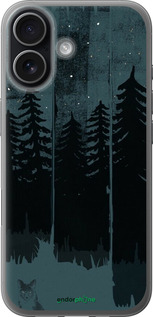 Силиконовый чехол Лиса и ночной лес для Apple iPhone 17 - 6481u-4031 изображение 