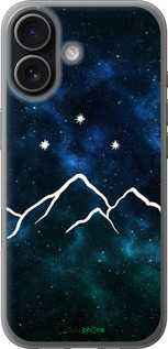 Силиконовый чехол Горы и звезды нарисованы на фоне галактики для Apple iPhone 17 - 6490u-4031 изображение 