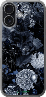 Силиконовый чехол Абстрактный цветочный рисунок в синих тонах для Apple iPhone 17 - 6539u-4031 изображение 