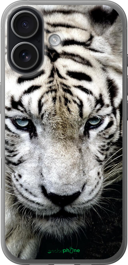 Силиконовый чехол Грустный белый тигр для Apple iPhone 17 - 106u-4031 изображение 