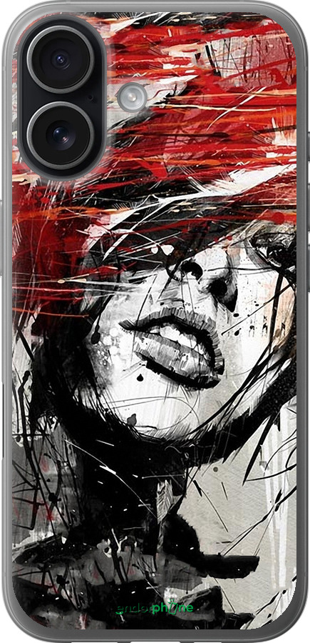 Силіконовий чехол Обличчя дівчини для Apple iPhone 17 - 1162u-4031 изображение 