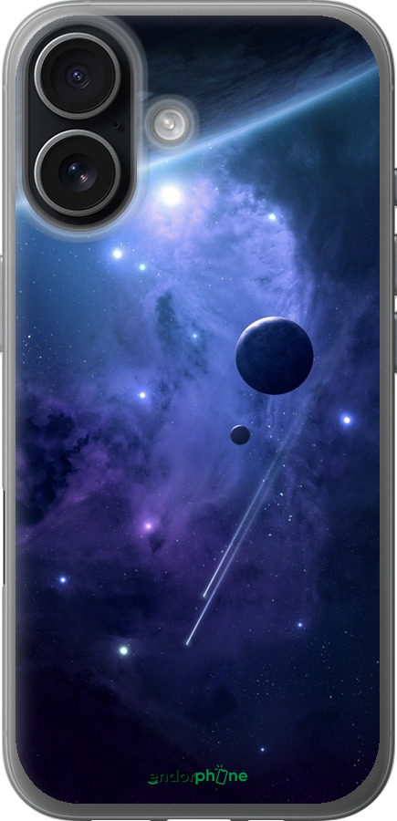 Силиконовый чехол Планеты в синем космосе для Apple iPhone 17 - 171u-4031 изображение 