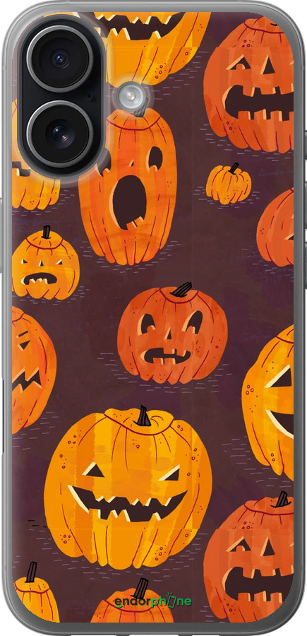 Силіконовий чехол Гарбузи на Хелловін для Apple iPhone 17 - 233u-4031 изображение 