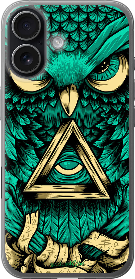 Силиконовый чехол Сова Арт-тату для Apple iPhone 17 - 3971u-4031 изображение 