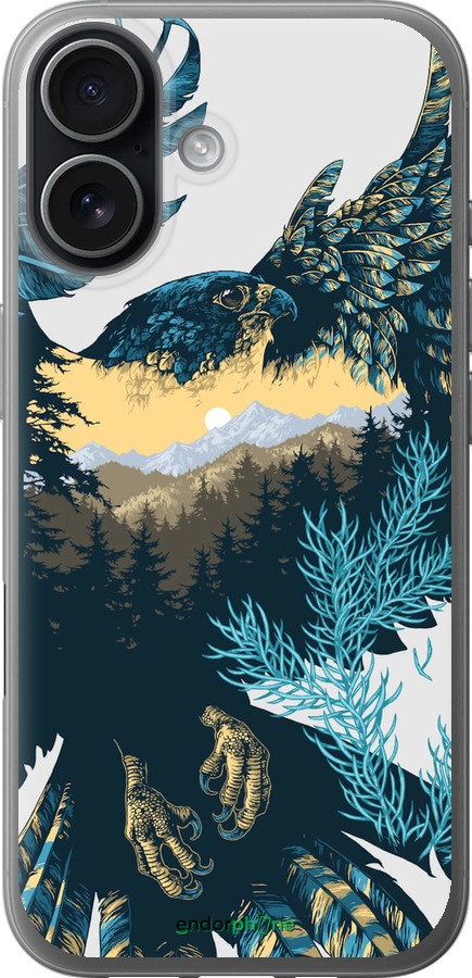 Силиконовый чехол Арт-орел на фоне природы для Apple iPhone 17 - 3983u-4031 изображение 