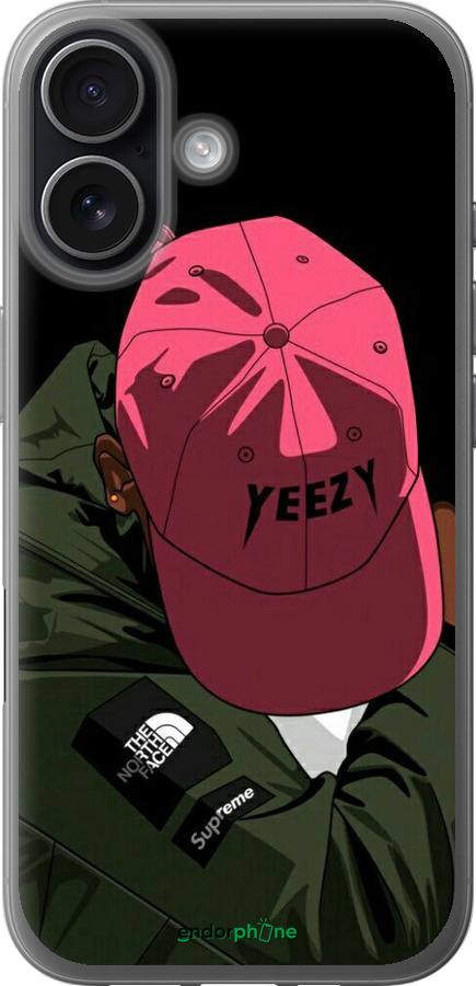 Силиконовый чехол logo de yeezy для Apple iPhone 17 - 3995u-4031 изображение 