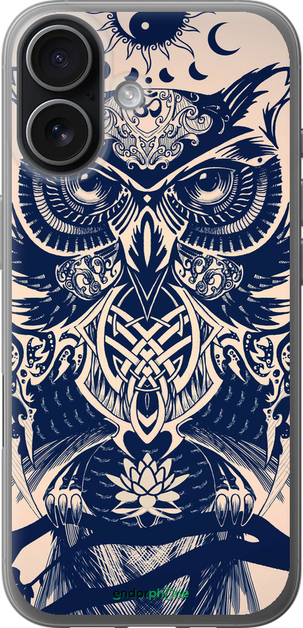 Силіконовий чехол Сова у візерунок для Apple iPhone 17 - 4000u-4031 изображение 