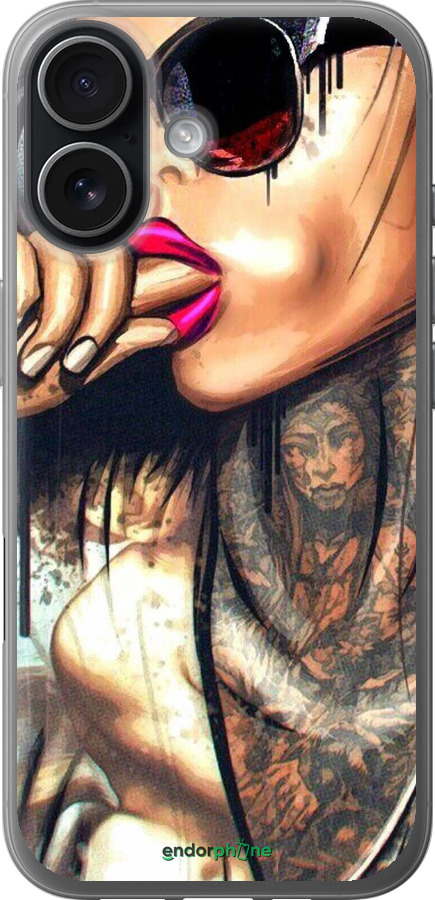 Силіконовий чехол Дівчина в тату для Apple iPhone 17 - 4001u-4031 изображение 