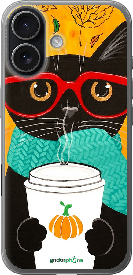 Силиконовый чехол Осенний кот для Apple iPhone 17 - 4026u-4031 изображение 