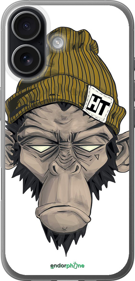 Силиконовый чехол Обезьяна в шапке для Apple iPhone 17 - 4183u-4031 изображение 