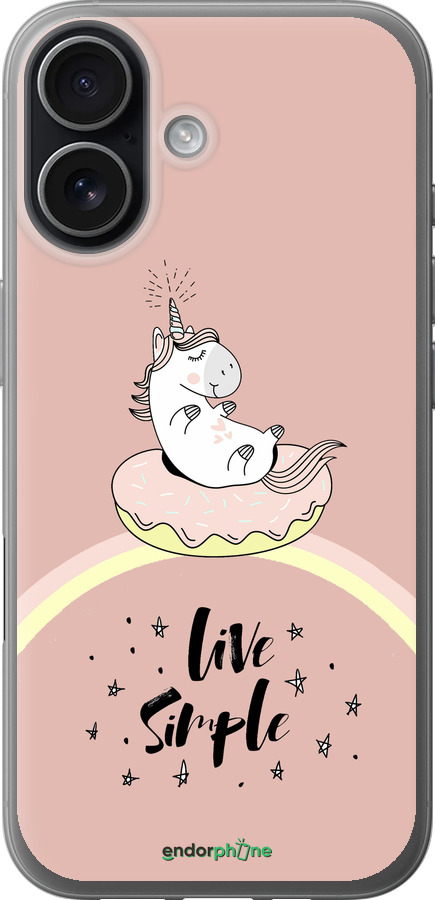 Силиконовый чехол Единорожка в пончике для Apple iPhone 17 - 4282u-4031 изображение 