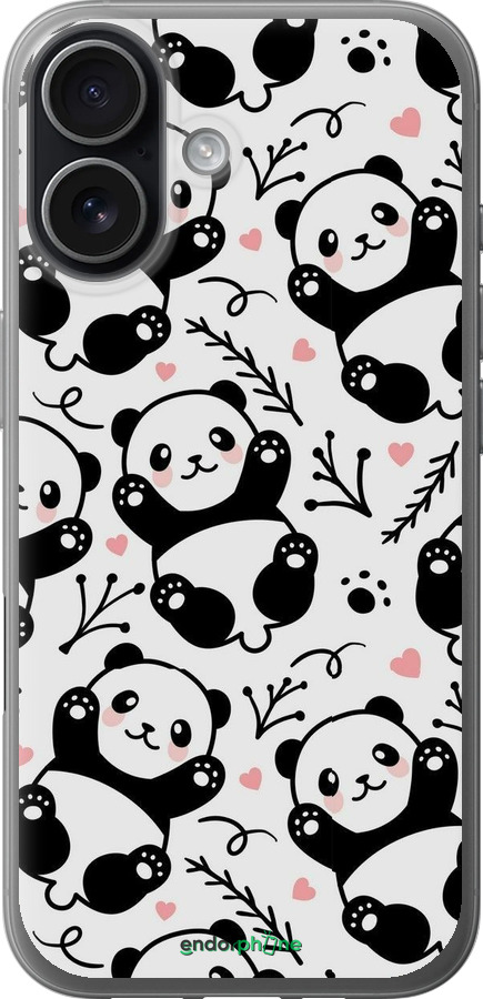 Силиконовый чехол Панды для Apple iPhone 17 - 4318u-4031 изображение 