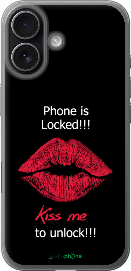 Силиконовый чехол Разблокируй-поцелуй для Apple iPhone 17 - 4372u-4031 изображение 