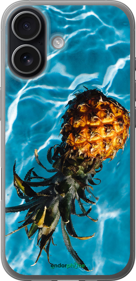 Силиконовый чехол Ананас на воде для Apple iPhone 17 - 4384u-4031 изображение 