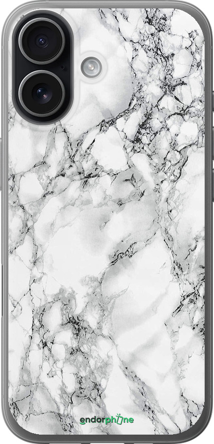 Силиконовый чехол Мрамор белый для Apple iPhone 17 - 4480u-4031 изображение 