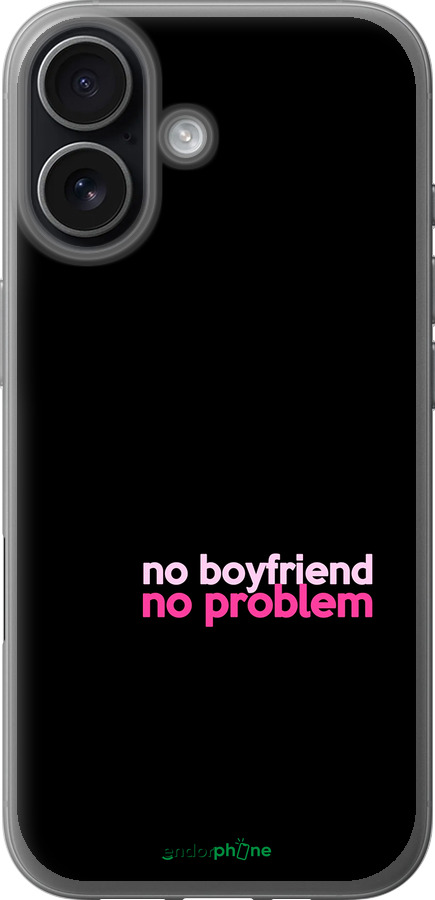 Силиконовый чехол no boyfriend no problem для Apple iPhone 17 - 4549u-4031 изображение 
