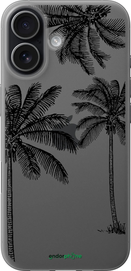 Силіконовий чехол Пальми1 для Apple iPhone 17 - 4634u-4031 изображение 