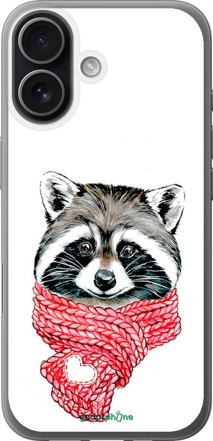 Силіконовий чехол Єнот в шарфі для Apple iPhone 17 - 4688u-4031 изображение 