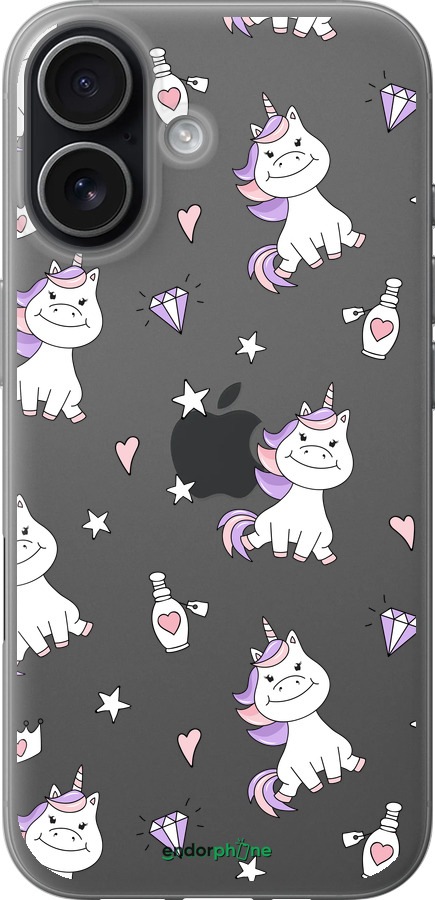 Силиконовый чехол Единорожка v2 для Apple iPhone 17 - 4703u-4031 изображение 