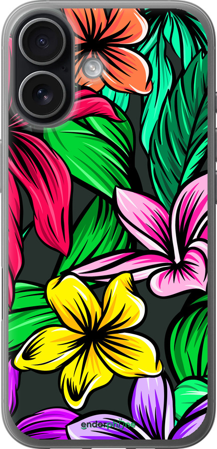 Силиконовый чехол Тропические цветы 1 для Apple iPhone 17 - 4753u-4031 изображение 