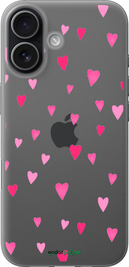 Силиконовый чехол Сердечки 2 для Apple iPhone 17 - 4763u-4031 изображение 