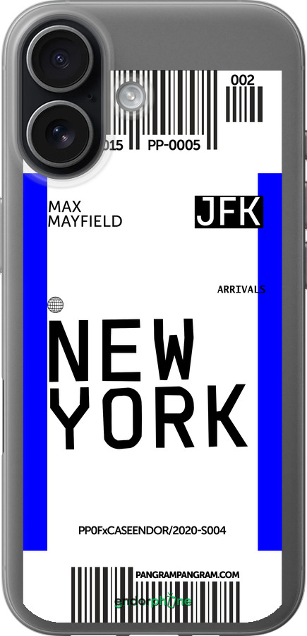 Силиконовый чехол New York для Apple iPhone 17 - 4861u-4031 изображение 