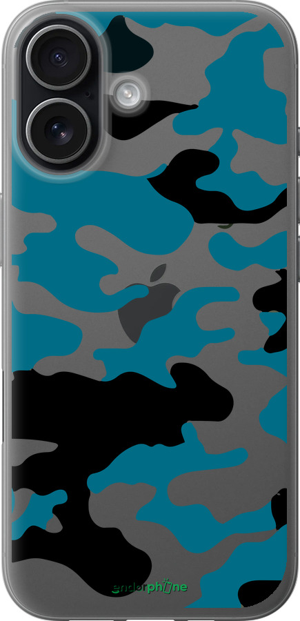 Силиконовый чехол Камуфляж прозрачный фон для Apple iPhone 17 - 4877u-4031 изображение 