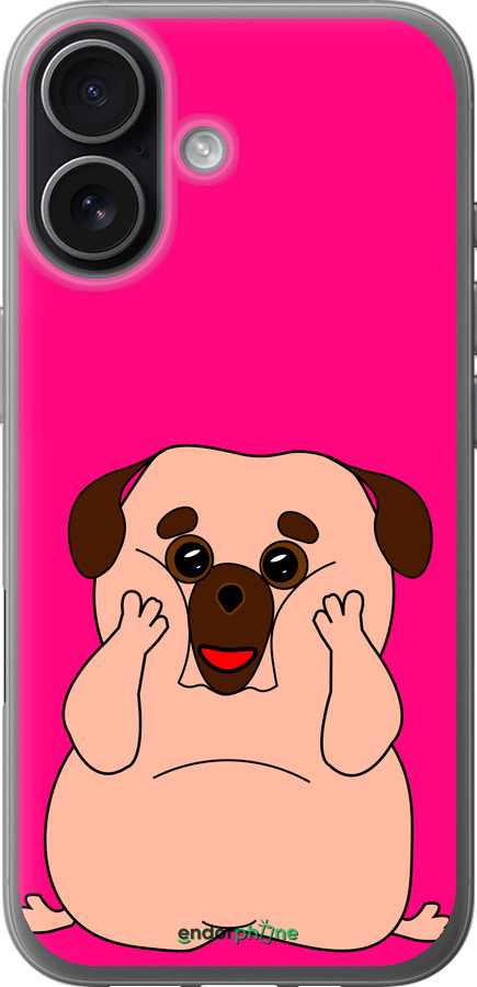Силиконовый чехол Весёлый мопс для Apple iPhone 17 - 4908u-4031 изображение 