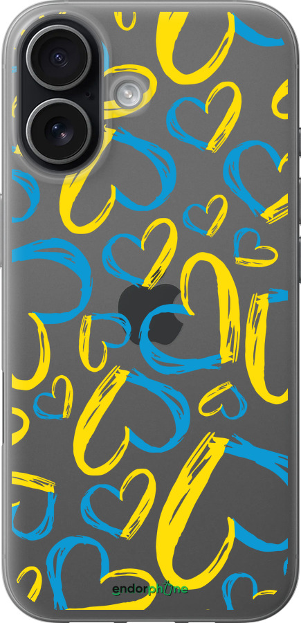 Силиконовый чехол Сердца UA для Apple iPhone 17 - 5292u-4031 изображение 