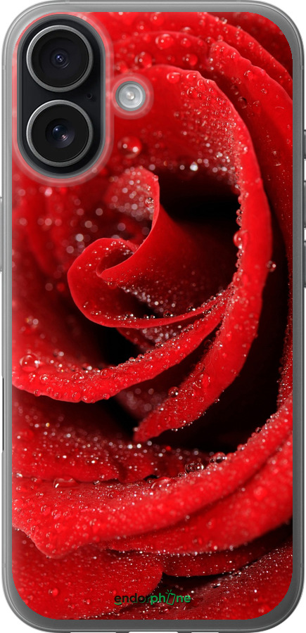 Силиконовый чехол Красная роза для Apple iPhone 17 - 529u-4031 изображение 