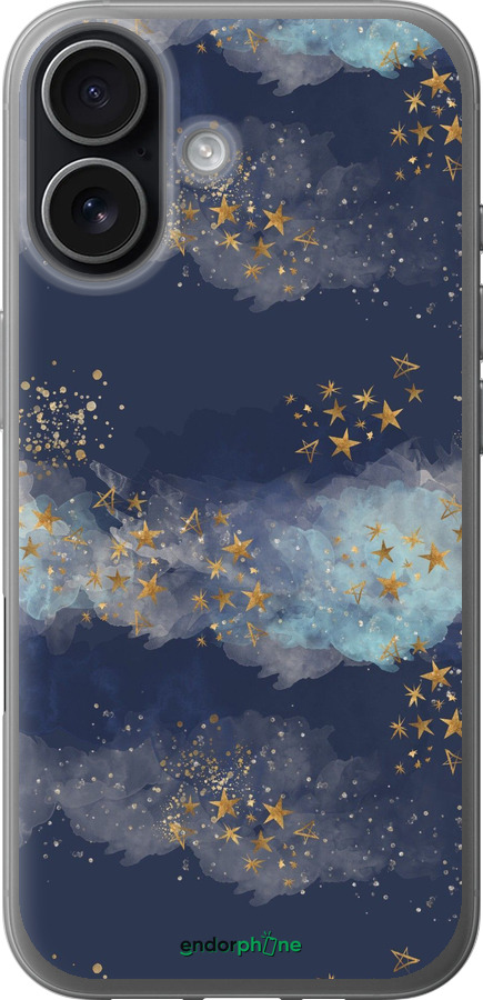 Силиконовый чехол Ночь золотые звезды для Apple iPhone 17 - 5421u-4031 изображение 