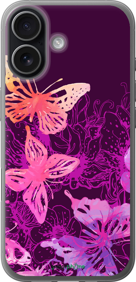 Силіконовий чехол Метелики v2 для Apple iPhone 17 - 5475u-4031 изображение 