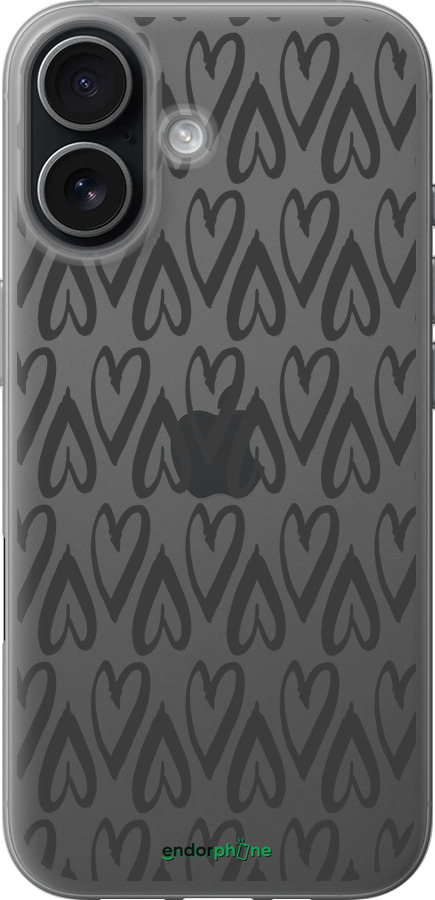 Силиконовый чехол Сердца v2 для Apple iPhone 17 - 5497u-4031 изображение 