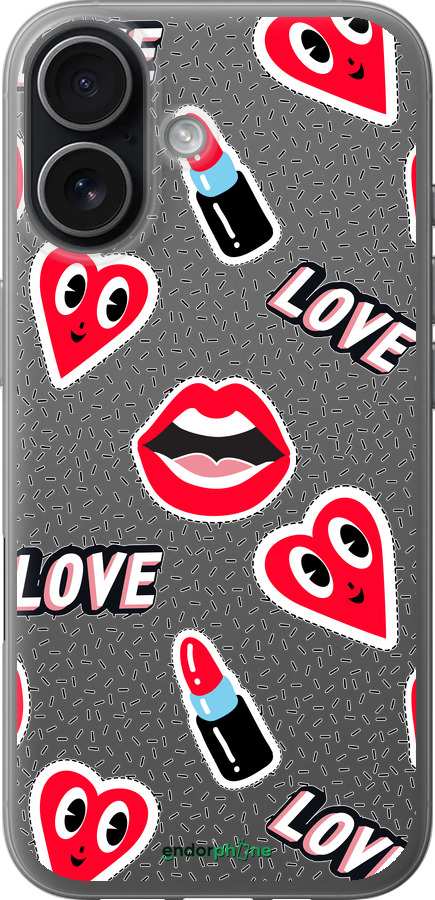 Силіконовий чехол Стікери v3 для Apple iPhone 17 - 5502u-4031 изображение 