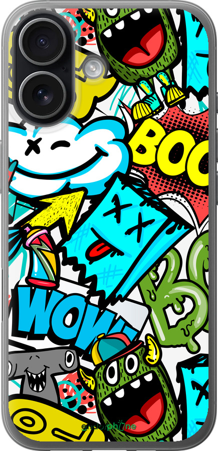 Силиконовый чехол Стикеры v4 для Apple iPhone 17 - 5508u-4031 изображение 