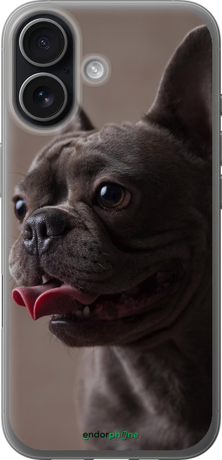 Силиконовый чехол Милый бульдог для Apple iPhone 17 - 5546u-4031 изображение 