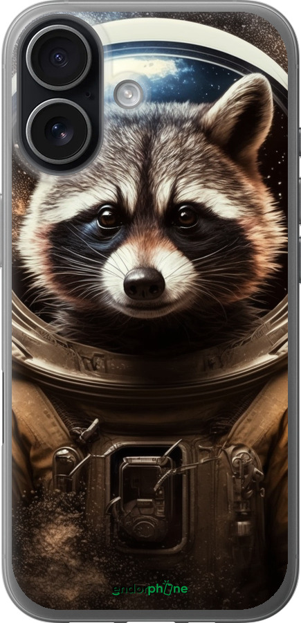 Силиконовый чехол Raccoon austronaut для Apple iPhone 17 - 5581u-4031 изображение 
