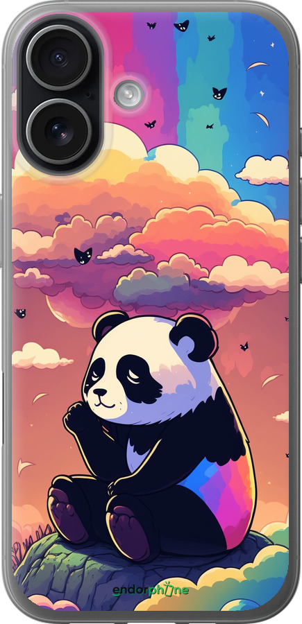 Силиконовый чехол Панда в облаках для Apple iPhone 17 - 5585u-4031 изображение 