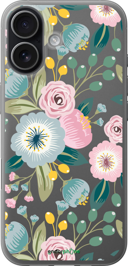 Силиконовый чехол Цветочные обои v2 для Apple iPhone 17 - 5602u-4031 изображение 